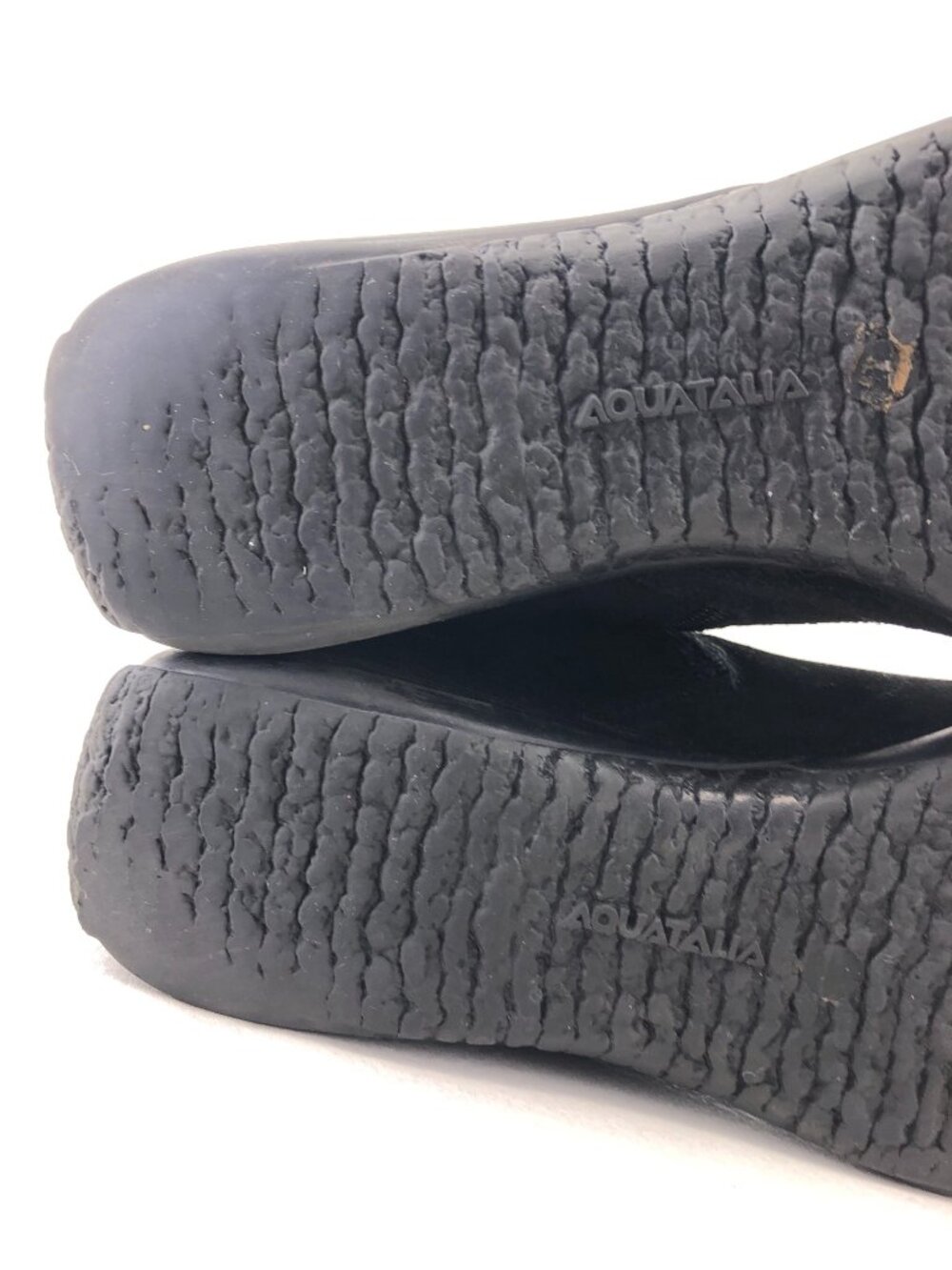 Aquatalia Black Suede Leather Tall Winter Boots 10 M - Picture 11 of 14